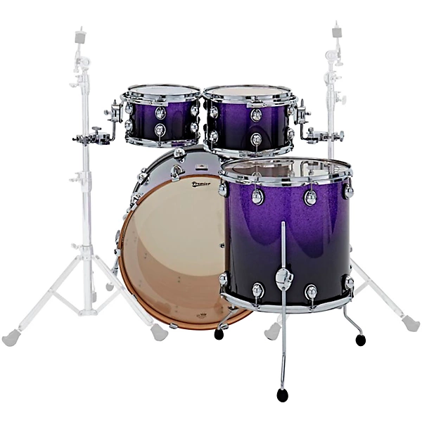 Genista Maple 4 Piece Shell Pack With 22 Bass Drum Purple Fade