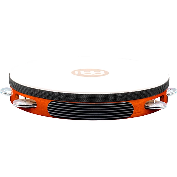 MEINL Goat Skin Wood Tambourine One Row Aluminum Jingles African Brown