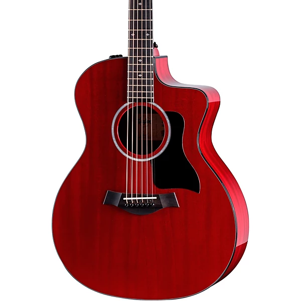 Taylor 224ce Mahogany Special Edition Grand Auditorium Acoustic Electric Guitar Trans Red