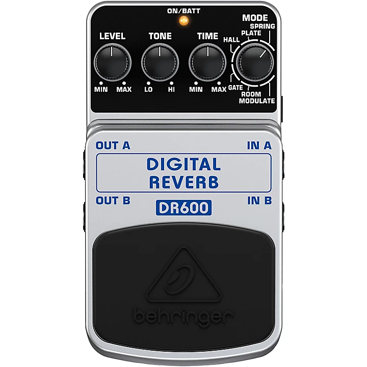 Behringer DR600 Digital Stereo Reverb Guitar Effects Pedal Level 1 H85878004000000.gc