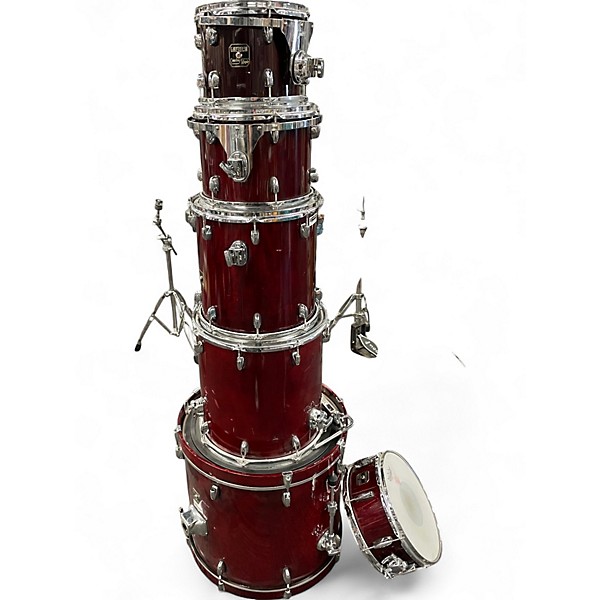 Gretsch Drums Used Gretsch Drums 6 Piece Catalina Maple Wine Red Drum Kit.gc
