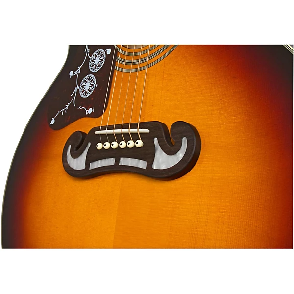 Epiphone J 200 EC Studio Left Handed Acoustic Electric Guitar Vintage Sunburst