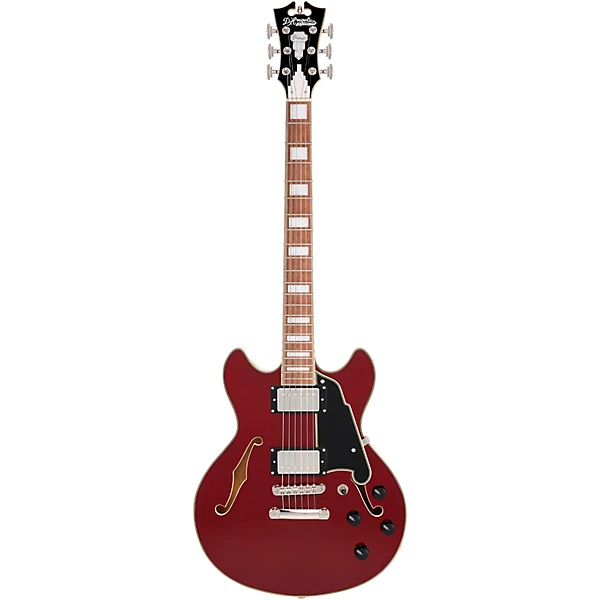 Premier Mini DC Semi Hollow Electric Guitar Burnt Red