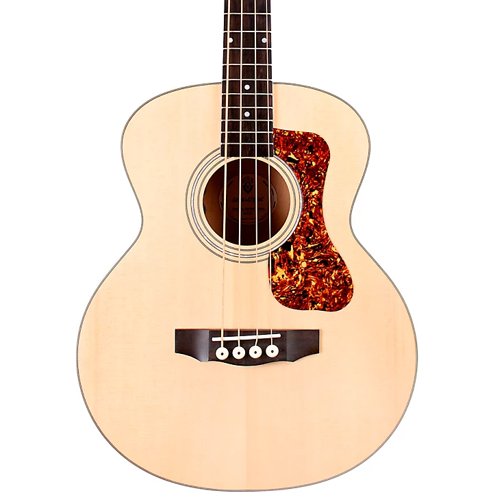 Jumbo Junior Acoustic Electric Bass Guitar Flame Maple