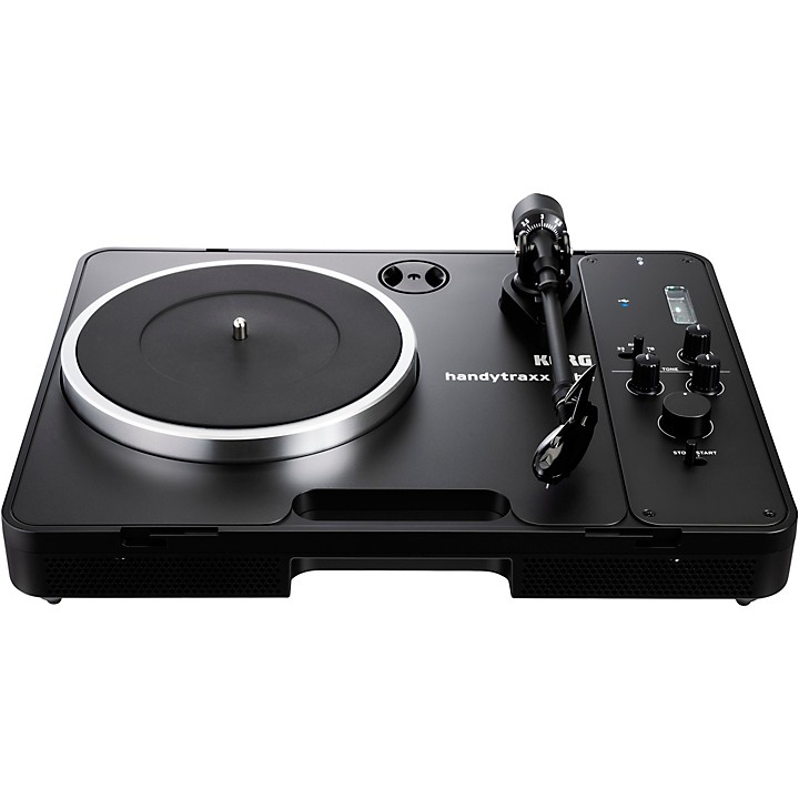 handytraxx tube J Limited Edition Portable Record Player with NuTube and Jico Clipper MM Cartridge Black Silver