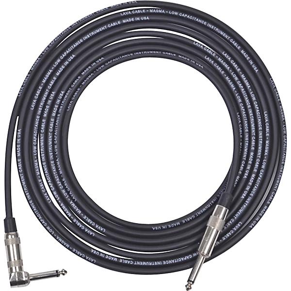 Magma Instrument Cable Straight to Right Angle Black 10 ft