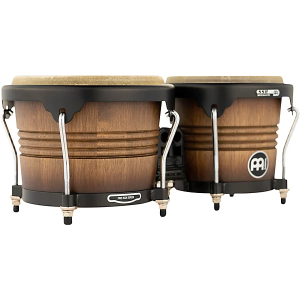 Free Ride Series Matte Wood Bongos Antique Tobacco Burst 675 8 in