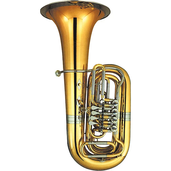 186 4U Series 4 Valve Yellow Brass BBb Tuba with Hard Case