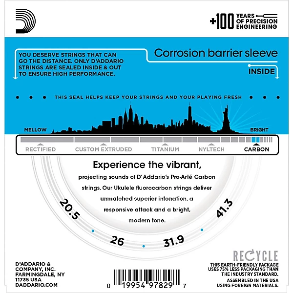 EJ99TLG Pro Arte Carbon Tenor Low G Ukulele Strings