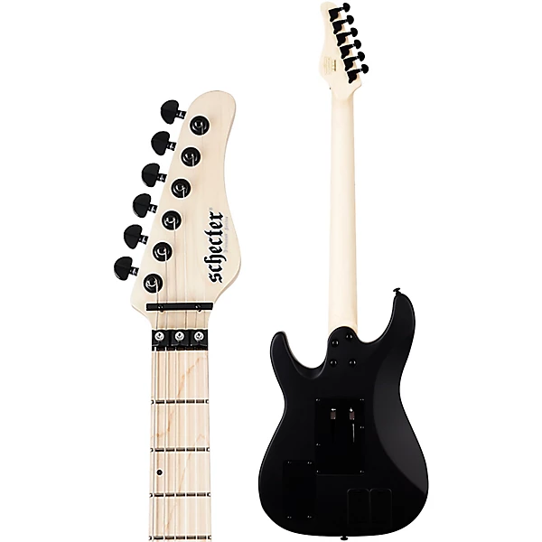 Sun Valley Super Shredder Floyd Rose Electric Guitar Satin Black Black Pickguard