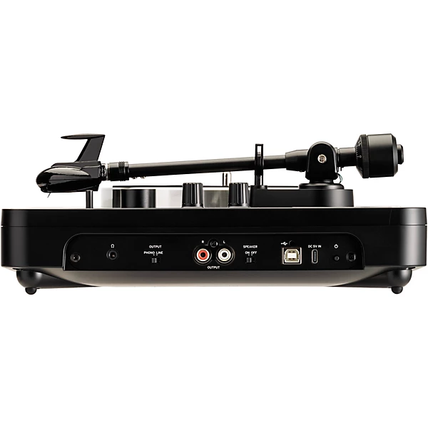 handytraxx tube J Limited Edition Portable Record Player with NuTube and Jico Clipper MM Cartridge Black Silver