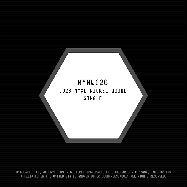 NYNW026 NYXL Nickel Wound Electric Guitar Single String 026