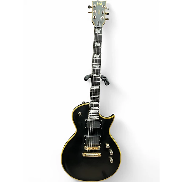Used ESP EC1000 Deluxe Black and Yellow Solid Body Electric Guitar