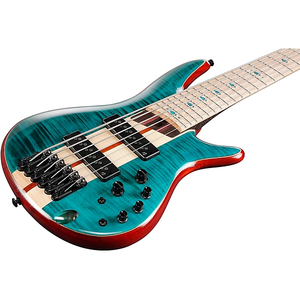 Premium SR1426B 6 String Electric Bass Guitar Caribbean Green Low Gloss