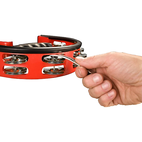 Ultra Grip Steel Tambourine Red