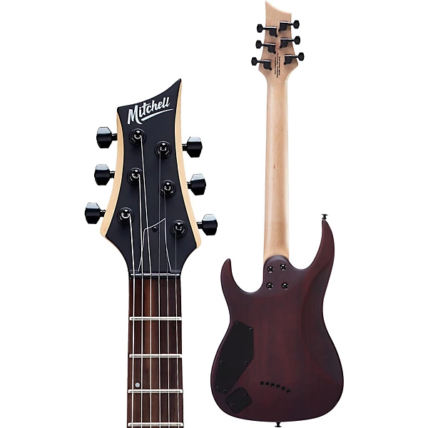 MM100 Mini Double Cutaway Electric Guitar Walnut Stain