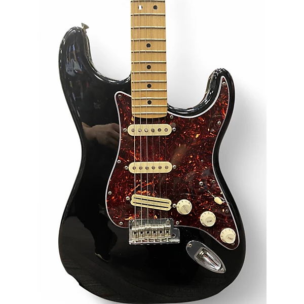 Used Fender American Standard Stratocaster Black Solid Body Electric Guitar