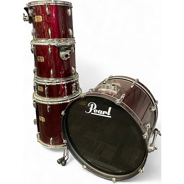 Pearl Used Pearl 5 Piece Export Dakota Red Drum Kit.gc