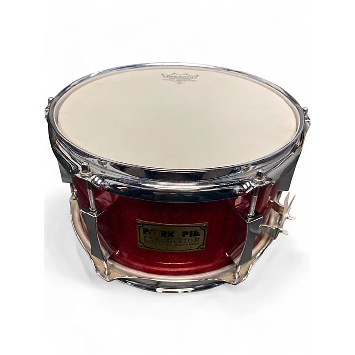 Pork Pie USA Used 2001 Pork Pie USA 10in Snare Red Sparkle Drum.gc