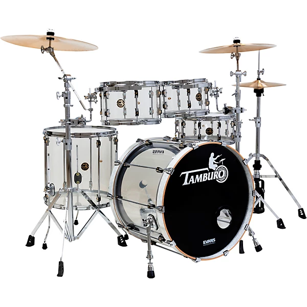 Volume Series 5 Piece Seamless Acrylic Shell Pack With 22 Bass Drum Clear
