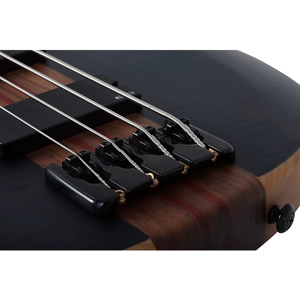 Schecter Guitar Research Charles Berthoud CB 4 Left Handed Electric Bass See Thru Black Satin