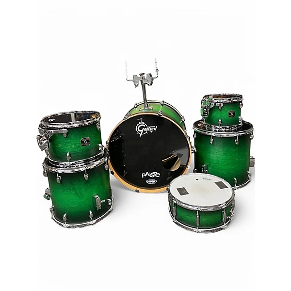 Gretsch Drums Used Gretsch Drums 6 Piece Catalina Maple Trans Green Drum Kit.gc