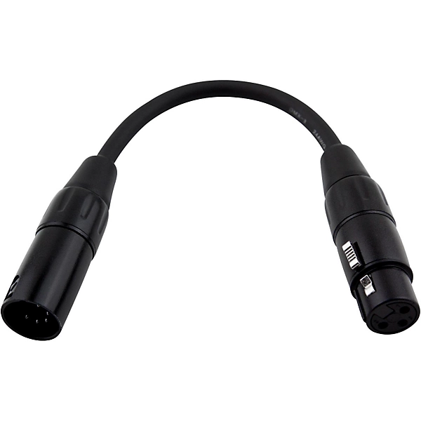Lighting Cable DMX Adapter 5 pinM to 3 pinF XLR 6 in