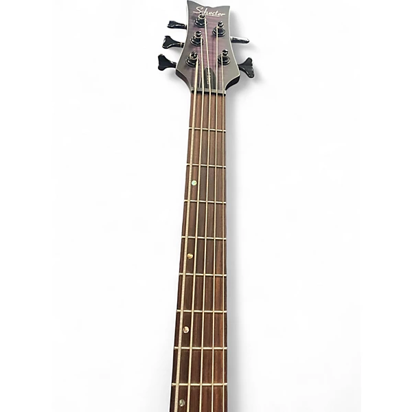 Schecter Guitar Research Used Schecter Guitar Research Limited Edition Stiletto Studio 5 5 String Bass Trans Purple Electric Bass Guitar.gc