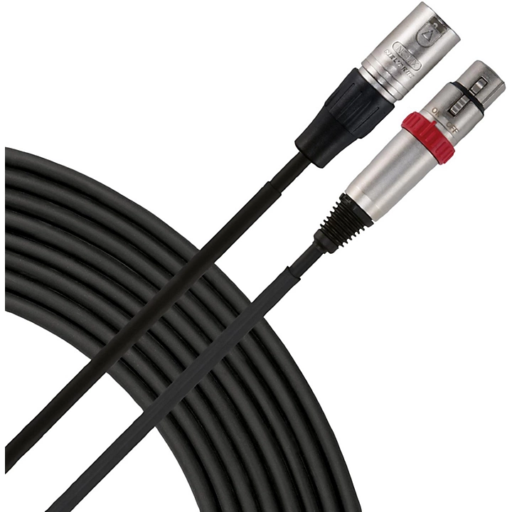 Essential XLR Microphone Cable with On Off Switch 25 ft Black