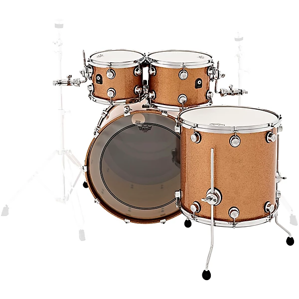 Natal Drums Cafe Racer US Fusion 22 4 Piece Shell Pack With 22 Bass Drum Level 1 Champagne Sparkle K46694004001000.gc
