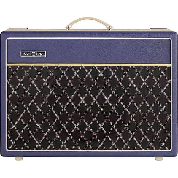 VOX VOX AC15 Custom 15W 1x12 Limited Edition Tube Guitar Combo Amp w/ KORG Pitchblack X Pedal Tuner Blue/Cream