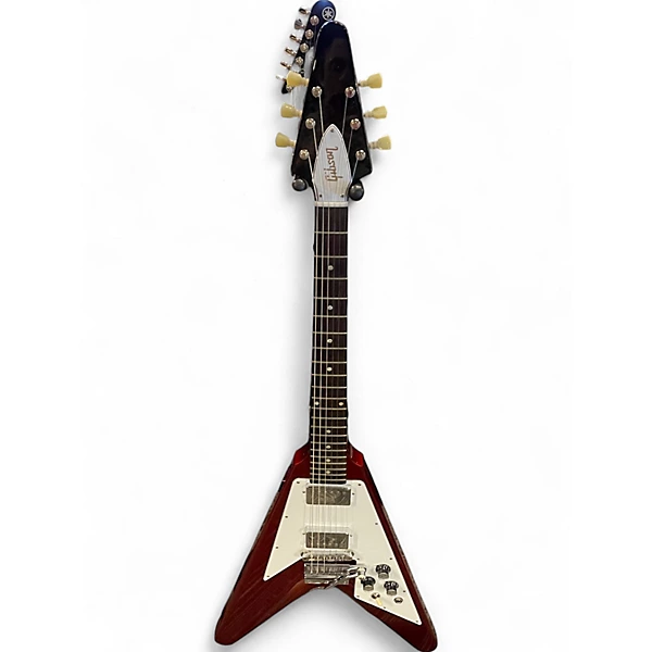 Used Gibson Custom 1967 Flying V Reissue Metallic Red Solid Body Electric Guitar