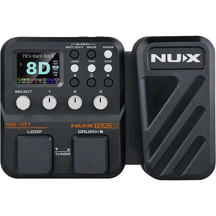 NUX MG 101 Multi Effects and Amp Modeler Effects Pedal Black