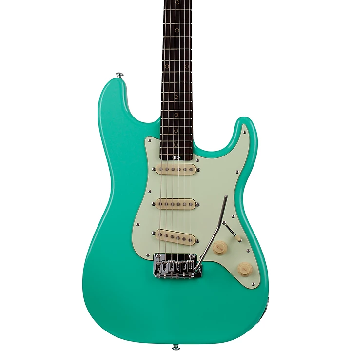 Open Box Schecter Guitar Research Nick Johnston Traditional Electric Guitar Level 2 Atomic Coral, Mint Green Pickguard 197881196721