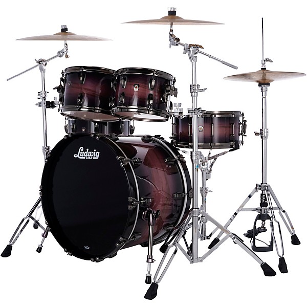 Ludwig Maple Exotic 4 Piece Studio Shell Pack with 22 in. Bass Drum Amethyst Burst