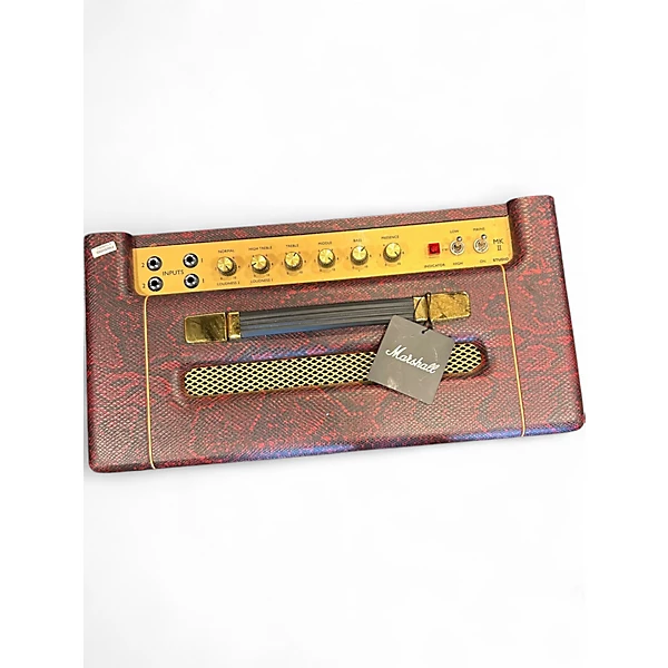 Used Marshall Limited Edition Black & Red Snakeskin Studio Vintage SV20C 2 Tube Guitar Combo Amp