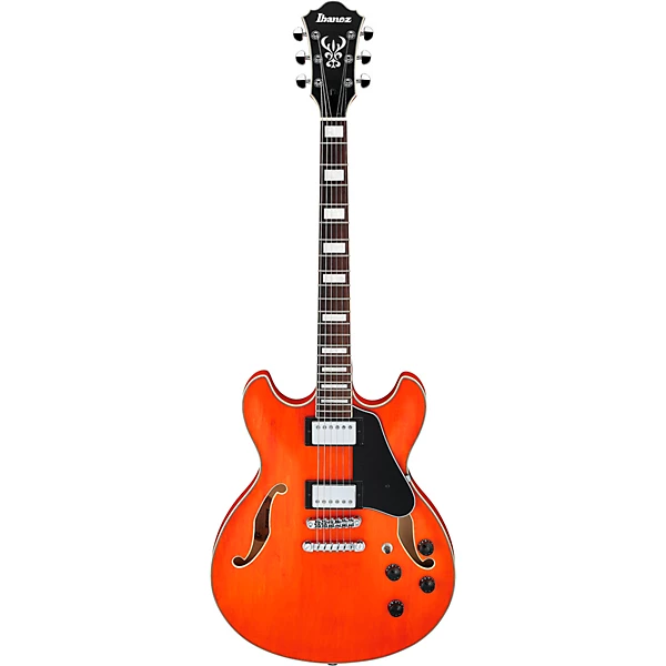 Ibanez Artcore AS73 Semi Hollow Electric Guitar Transparent Tangerine Flat