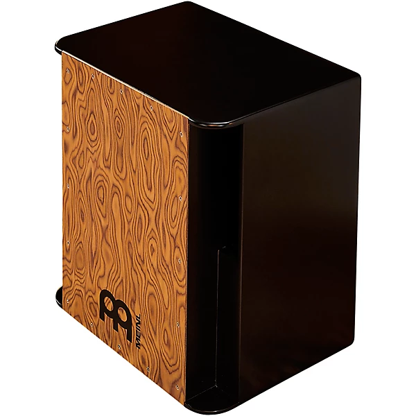 Vertical Subwoofer Snare Cajon Black Makah Burl Frontplate