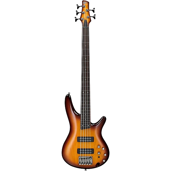 Ibanez SR375EF 5 String Fretless Electric Bass Brown Burst