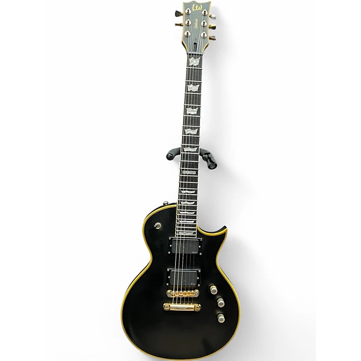 Used ESP EC1000 Deluxe Black and Yellow Solid Body Electric Guitar