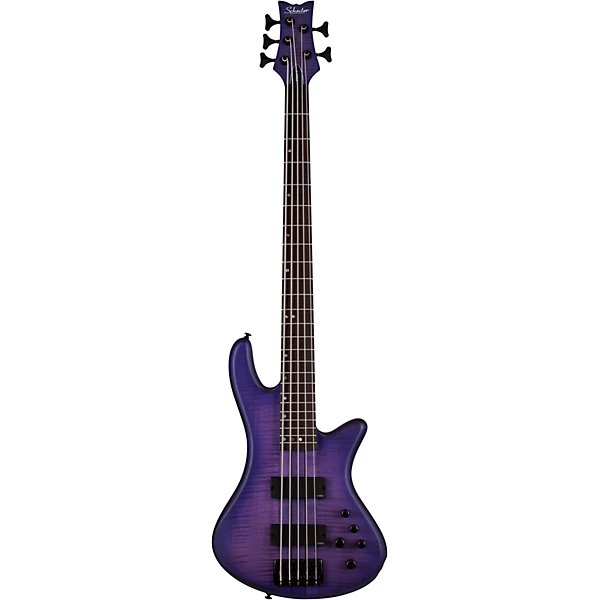 Schecter Guitar Research Limited Edition Stiletto Studio 5 5 String Bass Transparent Purple Burst