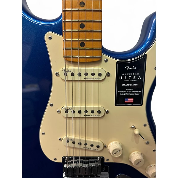 Used Fender American Ultra Stratocaster Blue Solid Body Electric Guitar