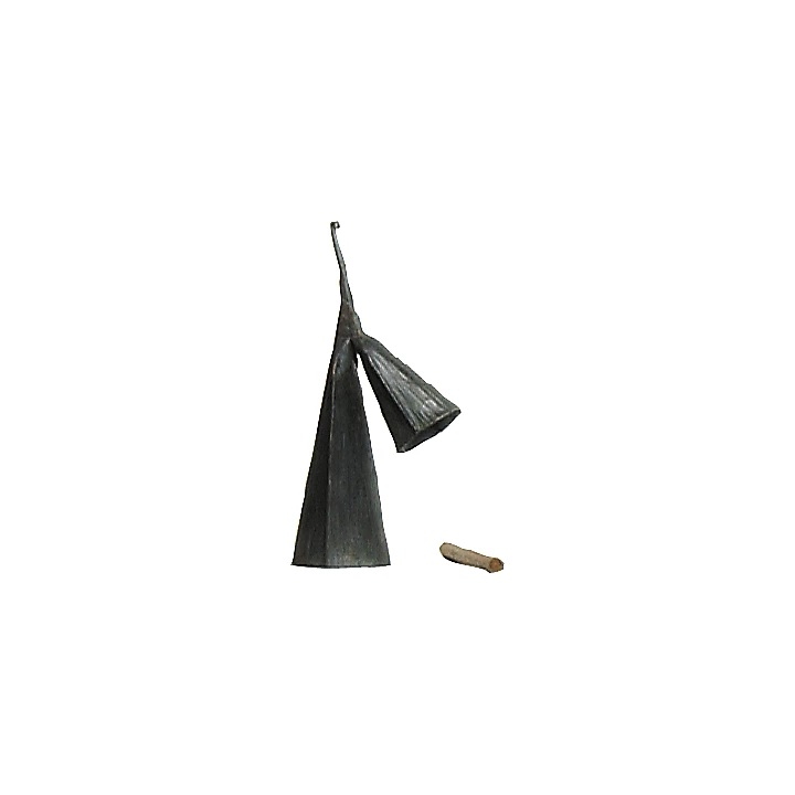 Overseas Connection Ghana Double Gonkogwe Bell With Stick Black 14 in.