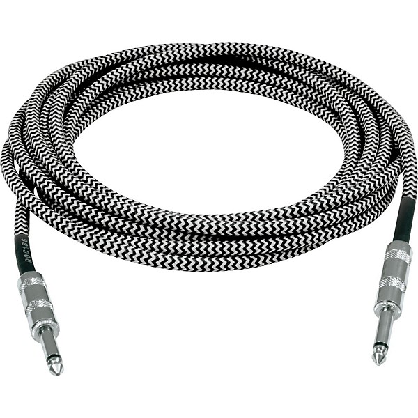 Standard Instrument Cable Silver Tweed 20 ft Black and Silver