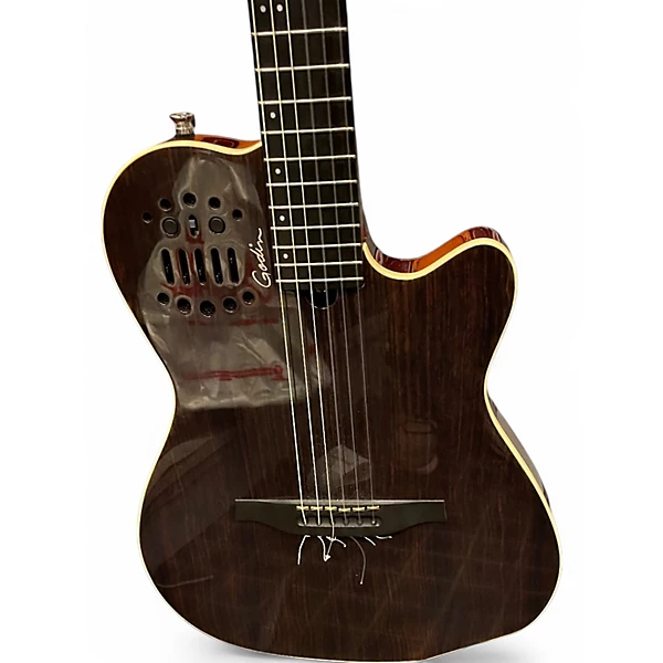 Godin Used Godin Multiac GRAND CONCERT Purple Classical Acoustic Guitar.gc