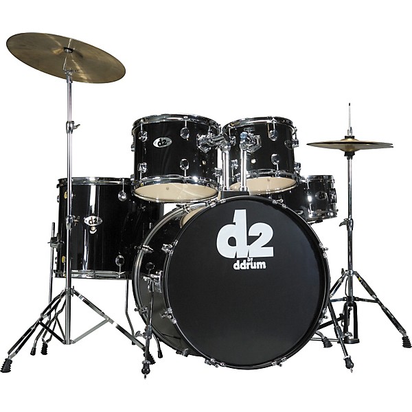Open Box ddrum D2 5 piece Drum Set Level 1 Midnight Black