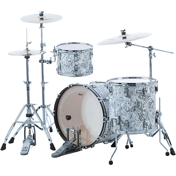 Classic Maple 3 Piece Fab Shell Pack With 22 Bass Drum White Mosaic