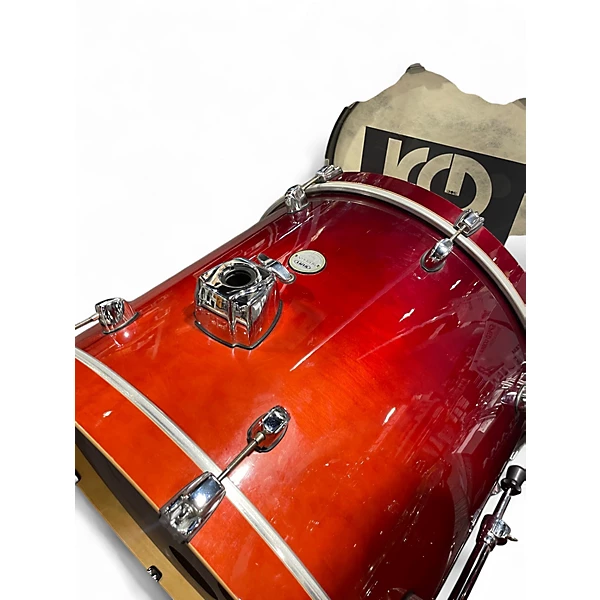 Mapex Used Mapex 4 Piece Meridian Birch Cherry Fade Drum Kit.gc