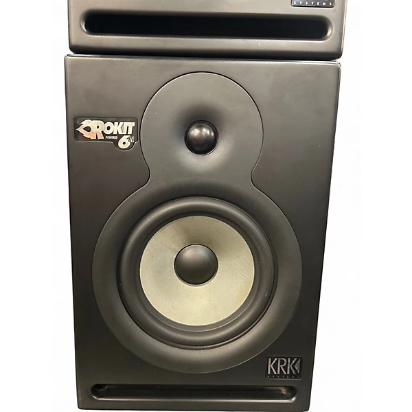 KRK Used KRK RP 6 Rokit 2 Way 6 Active Limited Edition Silver Pair Powered Monitor.gc