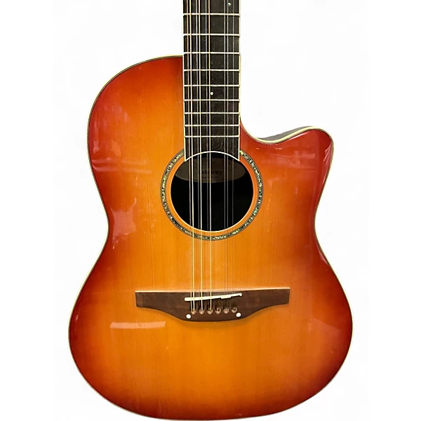 Used Ovation Celebrity CC245 Honeyburst 12 String Acoustic Electric Guitar